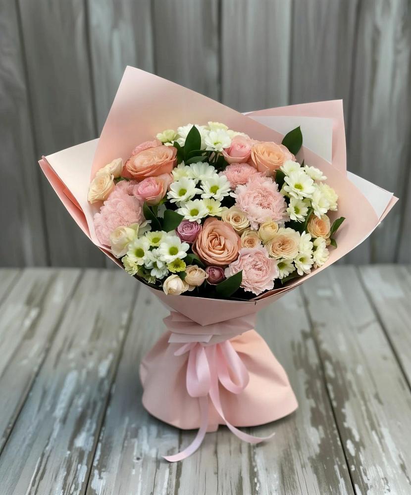 Букет цветов из: Гвоздики, Розы и Хризантемы в Чусовом