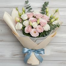 Букет цветов из:  Лизиантусы в Чусовом