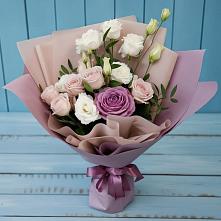 Букет цветов из:  Розы и Лизиантусы #REPLACE_PRED# Чусовом