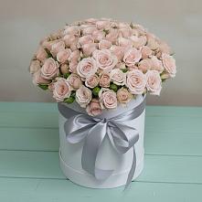 Цветочная композиция из Розы в шляпной коробке #REPLACE_PRED# Чусовом