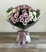 Букет цветов из:  Хризантемы и Розы в Чусовом