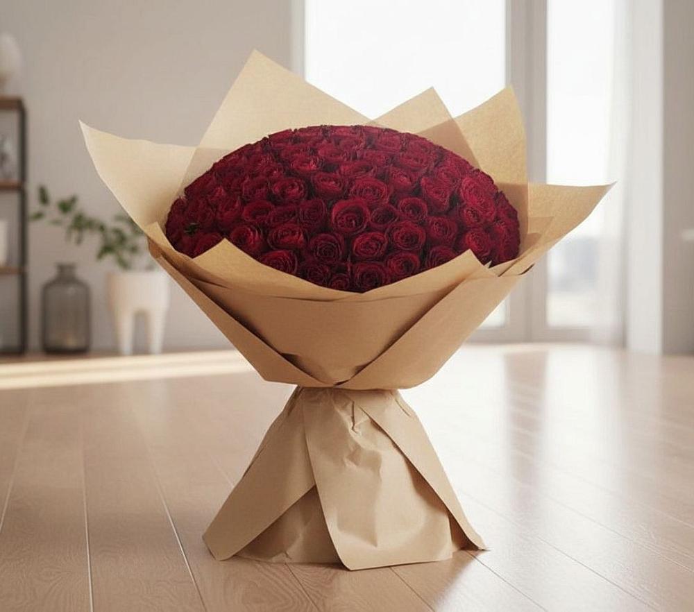 Букет 101 Красная роза в Чусовом
