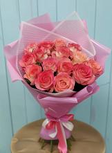 Букет 15 Розовых роз Равель #REPLACE_PRED# Чусовом