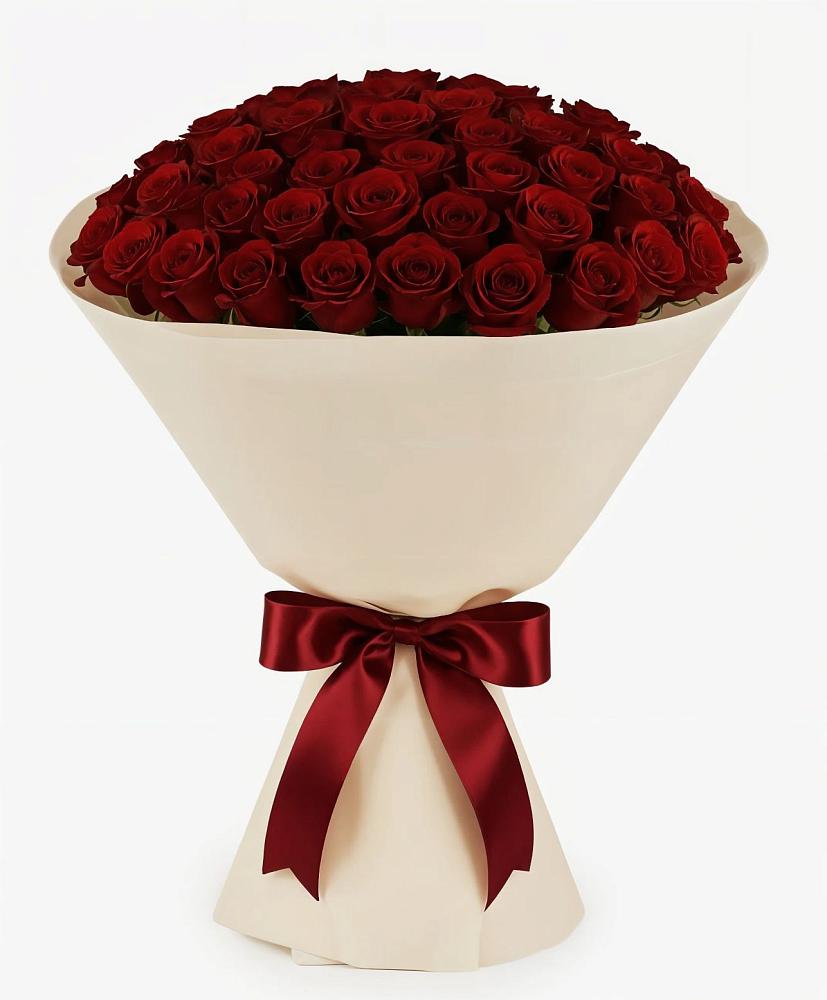 Букет 101 Бордовая роза Блэк Бакарра в Чусовом